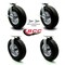 Service Caster 12 Inch Black Pneumatic Wheel Caster Swivel with Brake Swivel Lock 2 Rigid, 2PK SCC-100S3506-PNB-SLB-BSL-2-R-2 - alternate 6